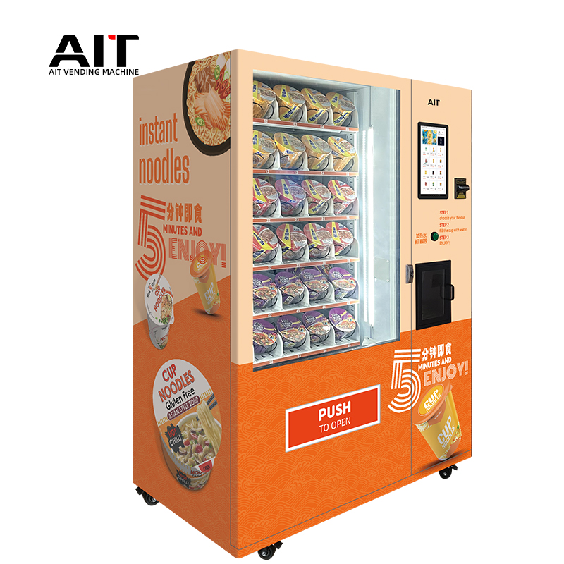15.6-inch touch screen instant noodle and pasta vending machine with hot water