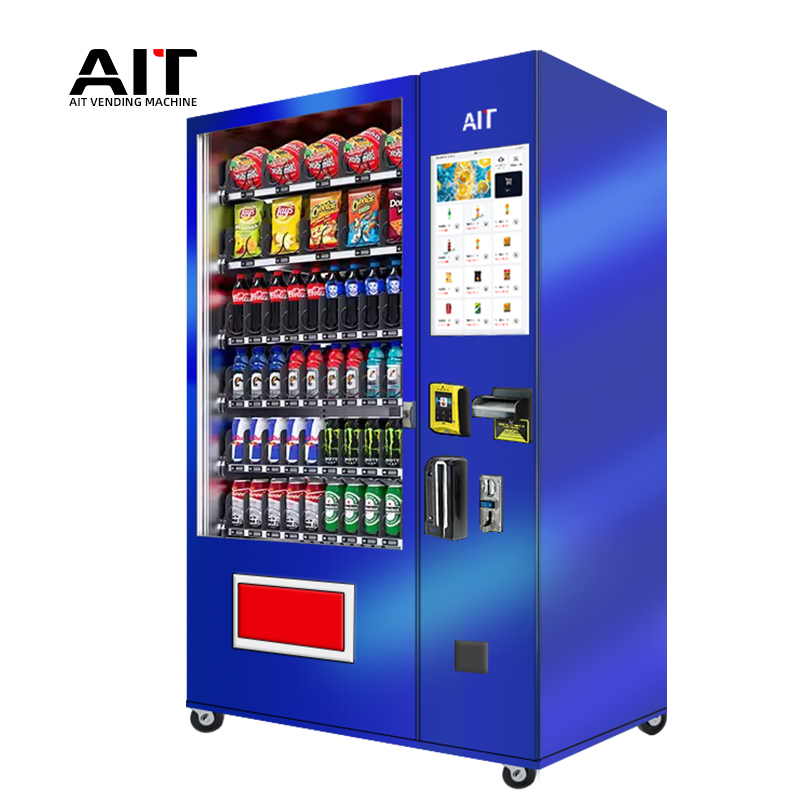 21.5-inch touch screen 6-layer 60-channel snack and beverage vending machine