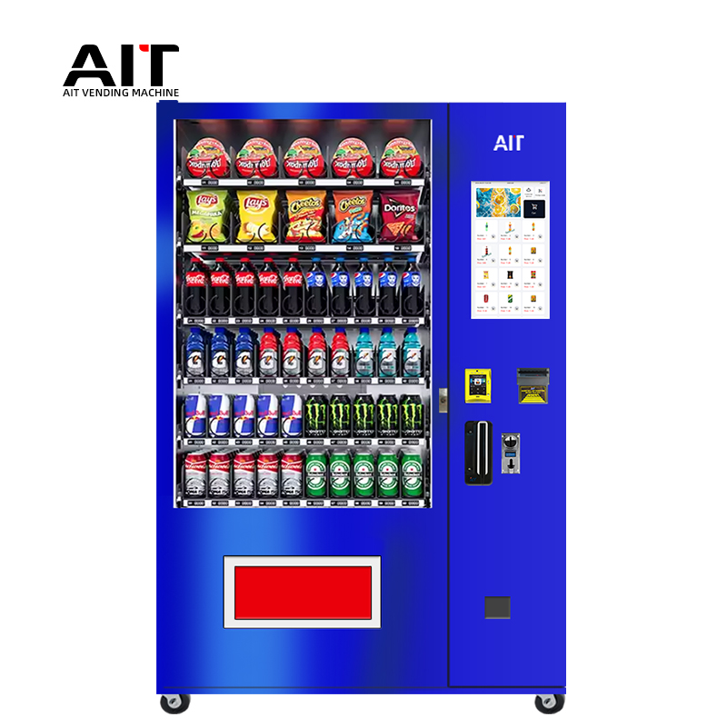 21.5-inch touch screen 6-layer 60-channel snack and beverage vending machine