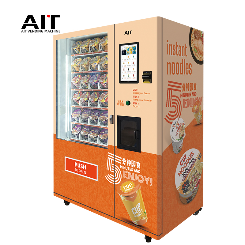 15.6-inch touch screen instant noodle and pasta vending machine with hot water