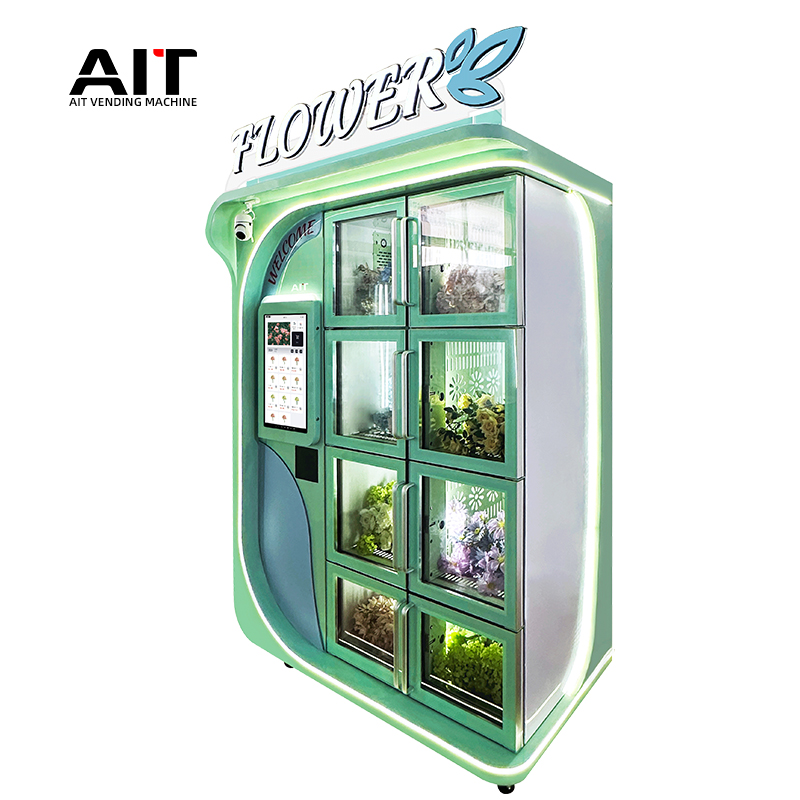 21.5-inch 8-compartment unmanned self-service flower vending machine