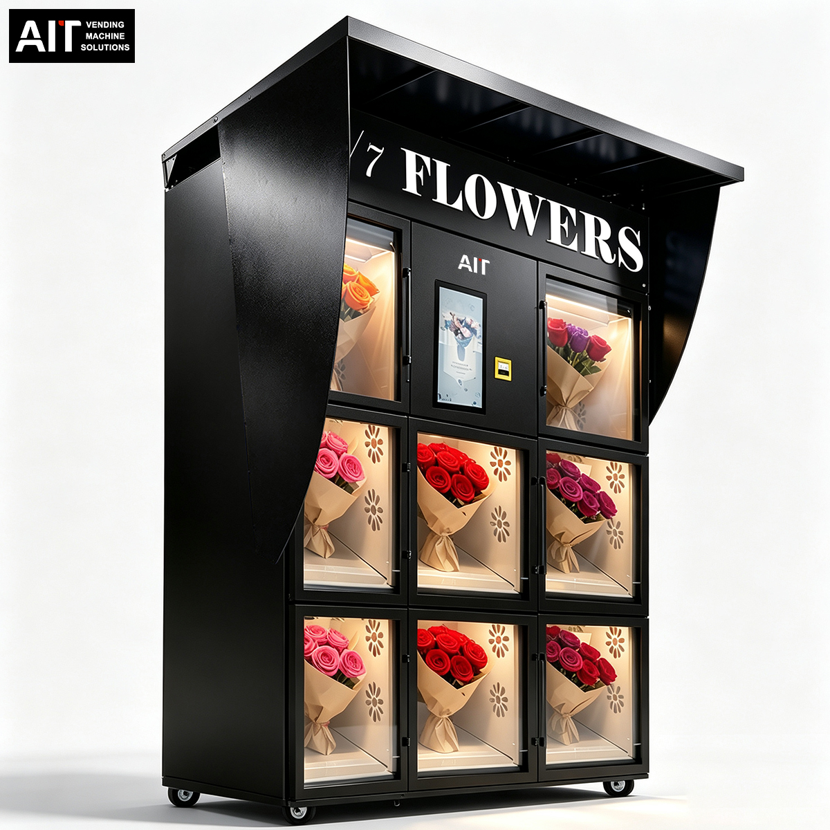 8-box and 9-box flower bouquet and gift vending machine
