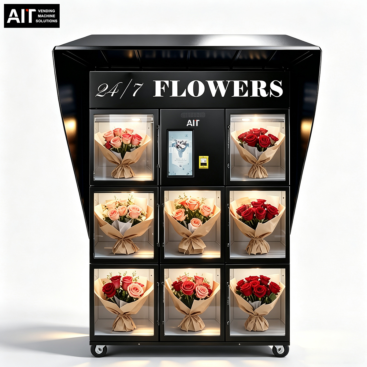 8-box and 9-box flower bouquet and gift vending machine