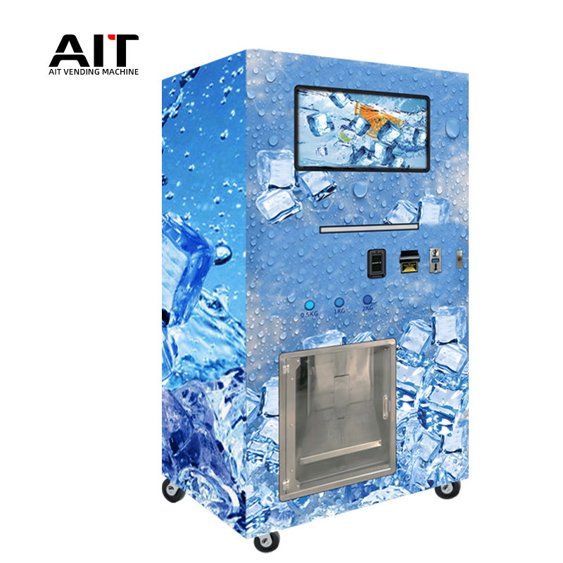 21.5-inch touch screen integrated ice cube vending machine