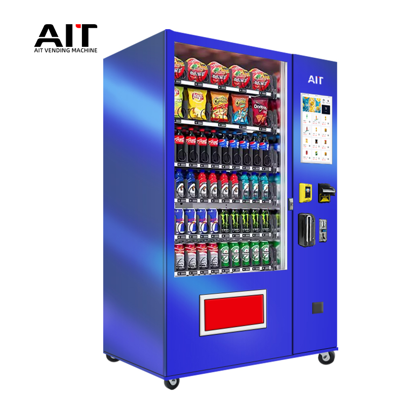 21.5-inch touch screen 6-layer 60-channel snack and beverage vending machine